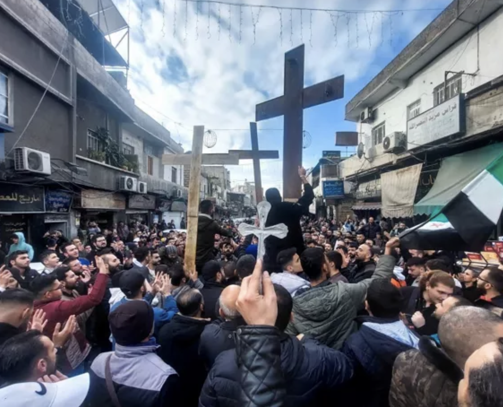 Syrian Christians protest