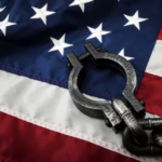 US Flag and shackles
