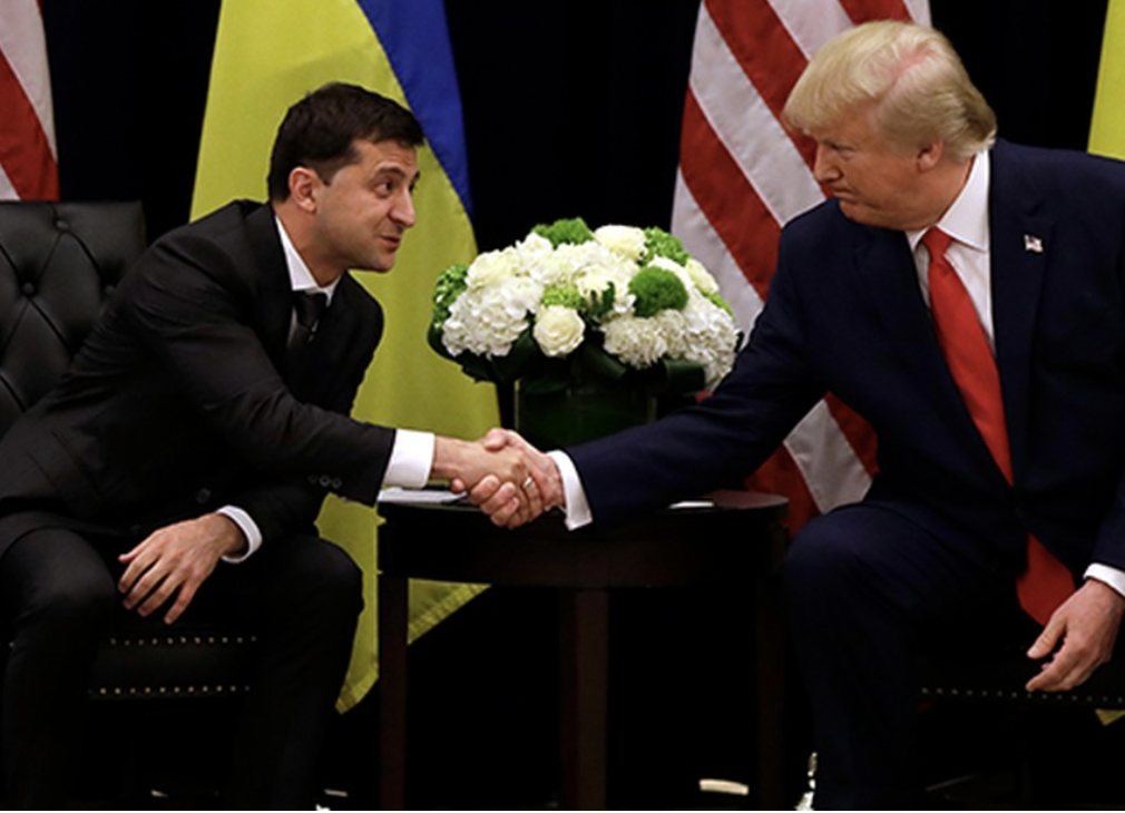 Zelinsky and Trump Shake hands