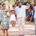 Black Family in a Park