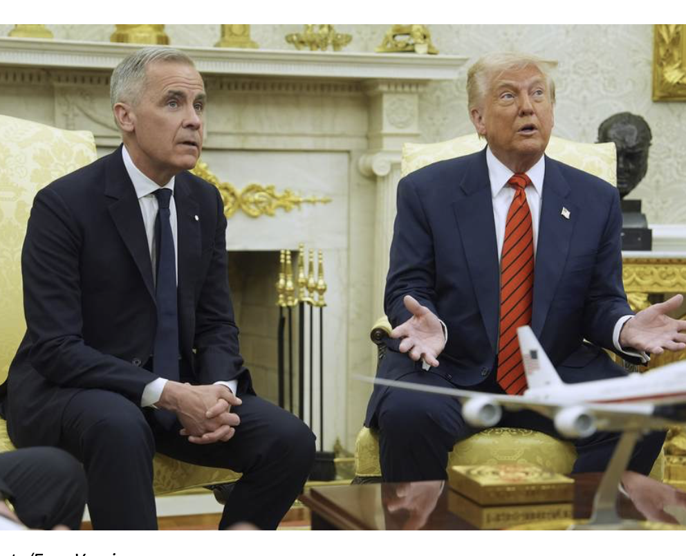 President Trump and newly-elected Canadian Prime Minister Mark Carney