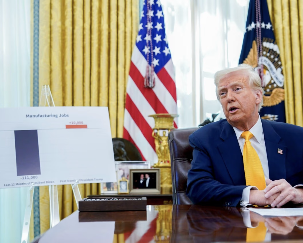 Trump talks about jobs report