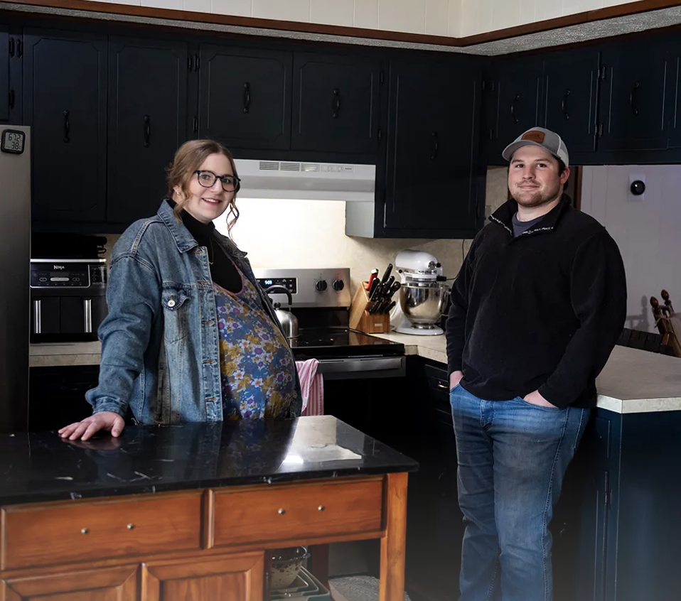 Zosha and Whitaker Lyons in their Indiana home