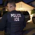 police ice at home in the night