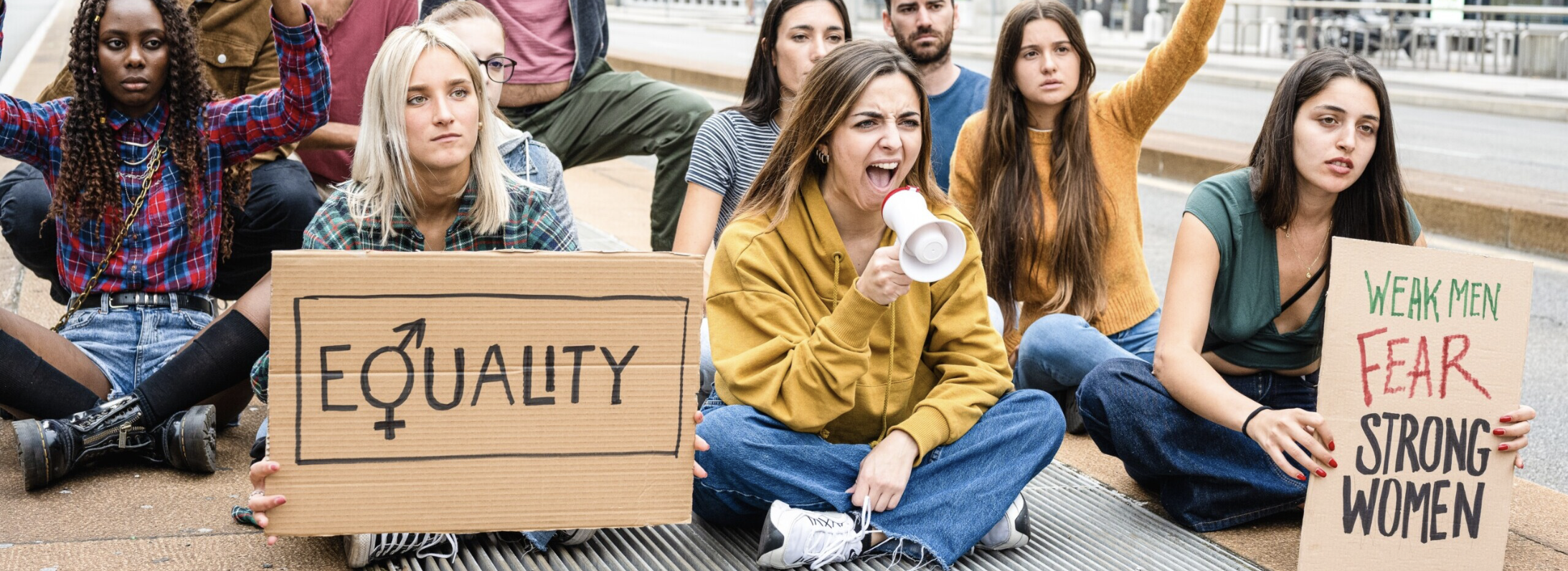 somber liberal women protesters somber liberal women protesters