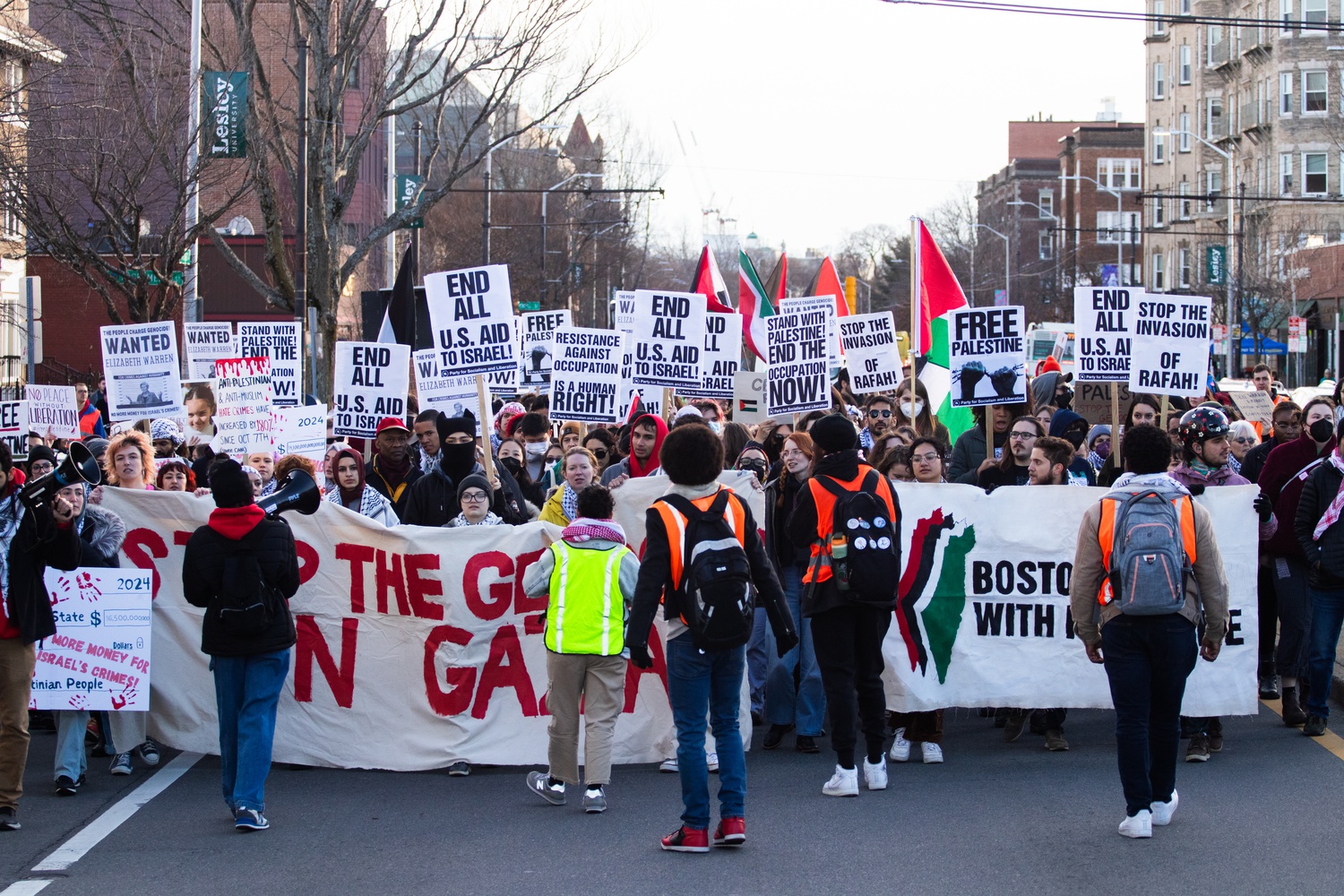 Pro-Palestinian protesters on Harvard Campus