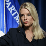 Attorney General Pam Bondi speaks in Arlington VA