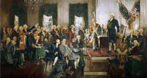Scene at the Signing of the Constitution of the United Statesby Howard Chandler Christy