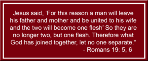 Matthew 19-5, 6 Marriage