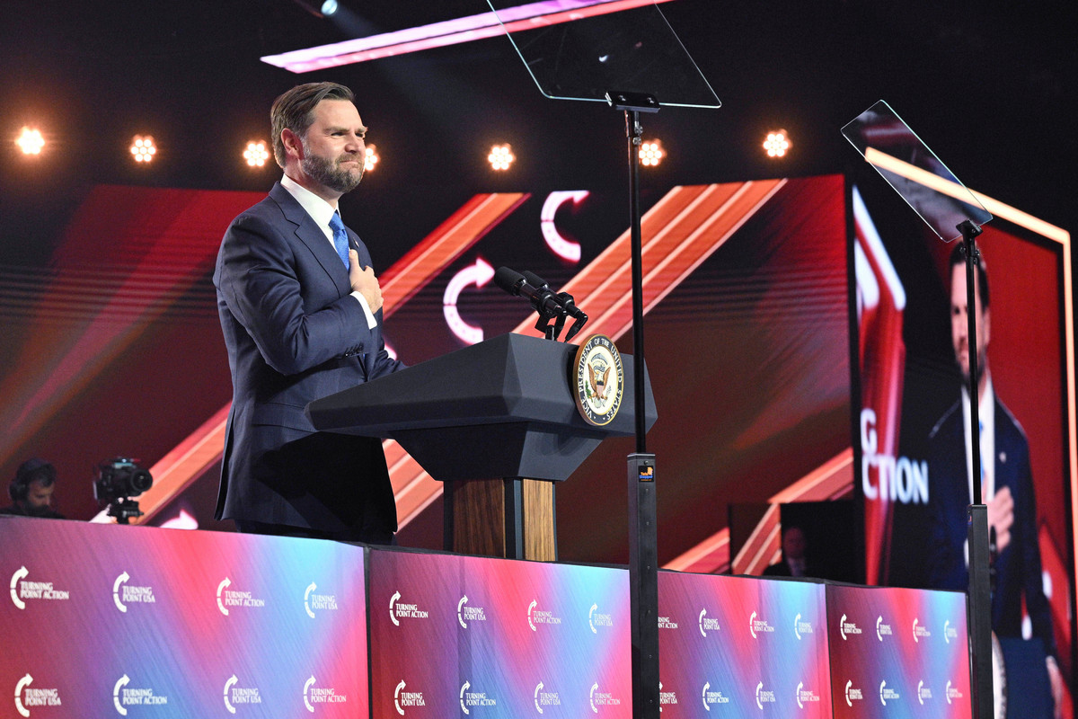 JD Vance speaks at Turning Point Action America Fest