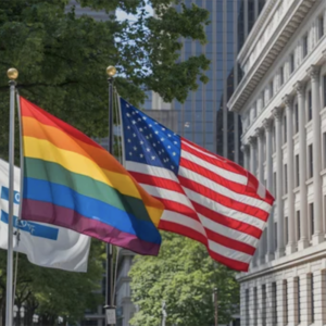 Business with USA, Gay Pride, Equal Flags