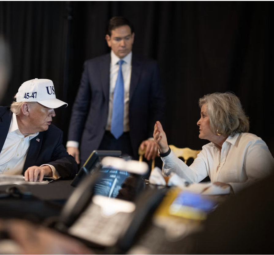 Trump speaks to Cheif of Staff S. Wiles with Marco Rubio oversees Operation Epic Fury